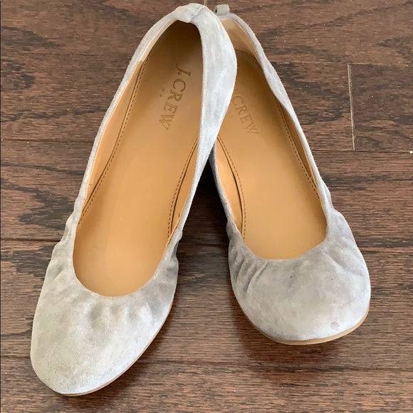 J. Crew Shoes - J Crew grey suede ballet flats